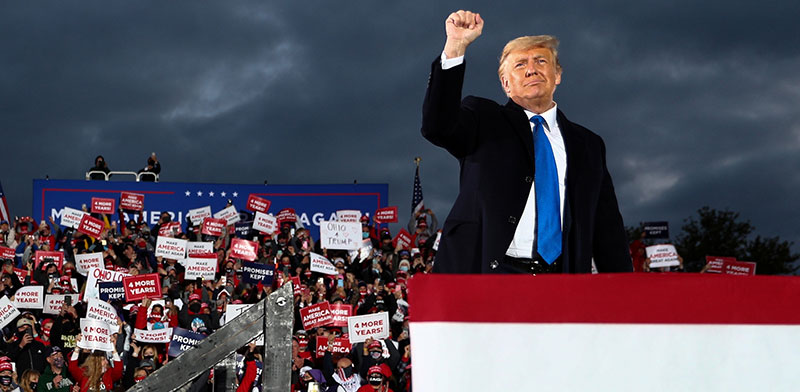 טראמפ בעצרת בחירות באוהיו
